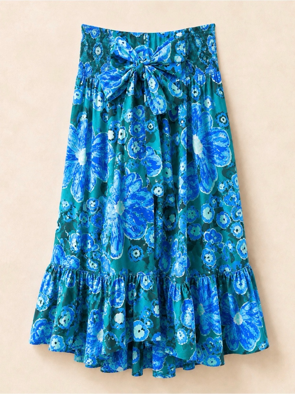 Alivia Dalia Convertible Skirt Dress Anthropologie Blue Floral Maxi Midi NWT - Picture 6 of 6